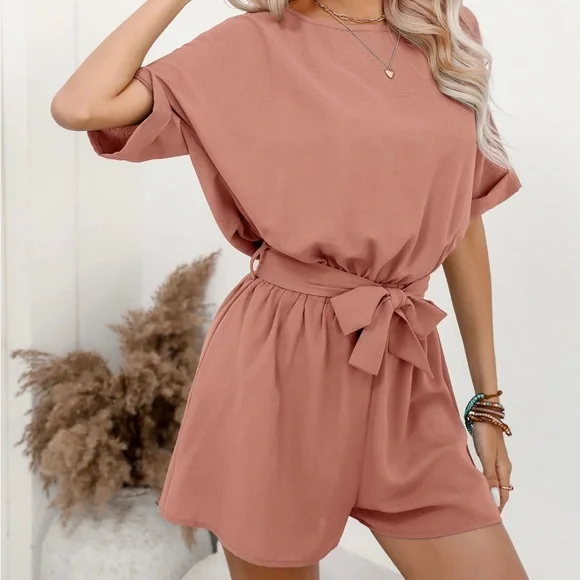 Mauve romper shorts, great to dress up or down - Picture 4 of 6